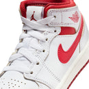 Boys Pre School Air Jordan 1 Mid SE WHITE/LOBSTER-DUNE RED-SAIL  FJ3467-160