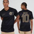 Camisa Flamengo Zico 1981 Preto e Ouro Retrô Masculina - Zico